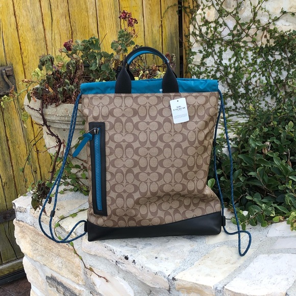 NWT Coach Men’s Terrain Drawstring Slim Backpack - Picture 4 of 7